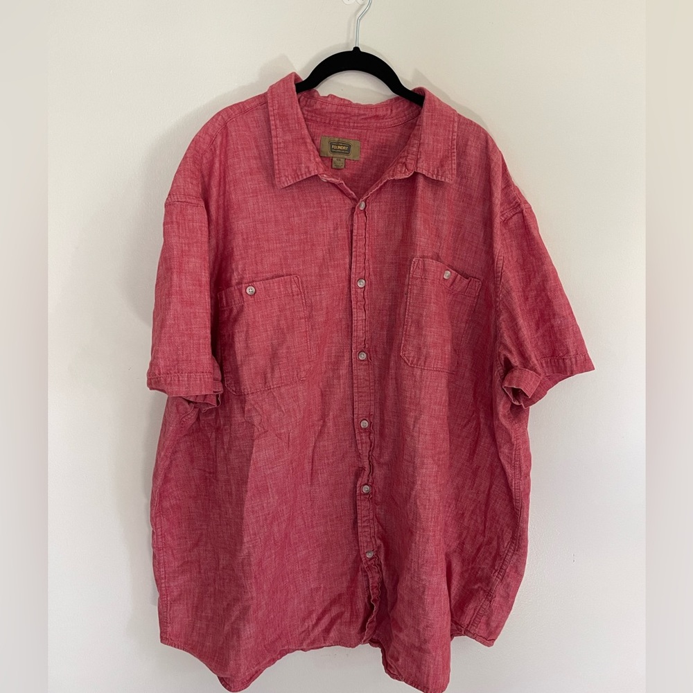 The Foundry Co. Red Button Down Shirt | Size 4XL